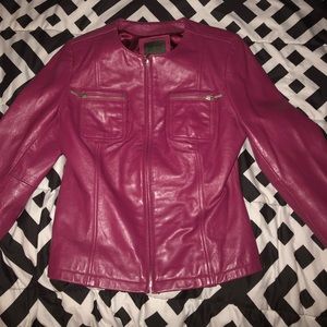 Uniform John Paul Richards leather Fuchsia jacket